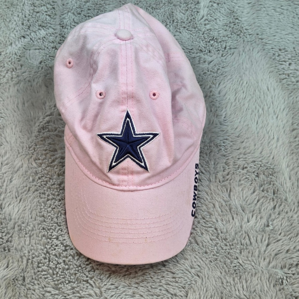 Reebok Dallas Cowboys Womens OSFA NFL Star Logo Adjustable Cotton Dad Hat Pink